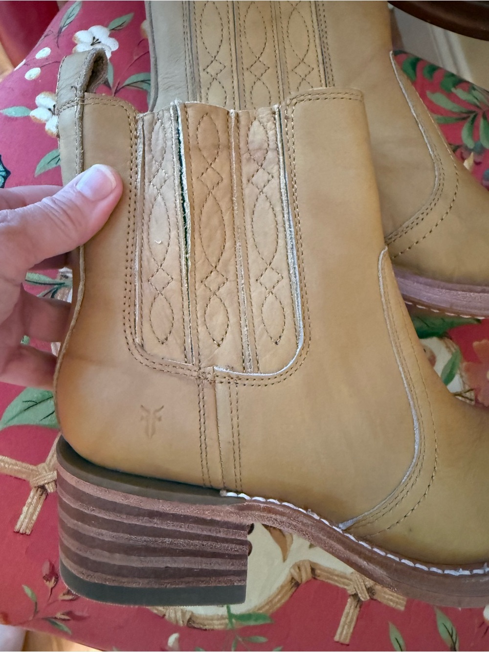 FRYE AND CO. Campus 14L Chelsea boot, Women's Tan Leather